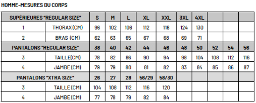 Hart - guide taille